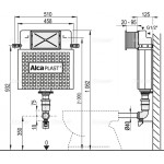 Инсталляция для унитаза AlcaPlast Basicmodul AM112 для приставных моделей Инсталляция для унитаза AlcaPlast Basicmodul AM112 для приставных моделей